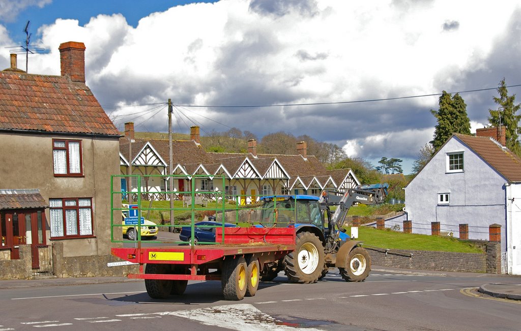 Tractor in the streets of Wotton