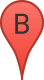 Red pin with letter B